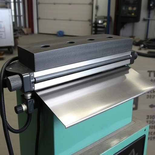 Вид листогиба ручного сверху, необычный ракурс ручного листогиба.